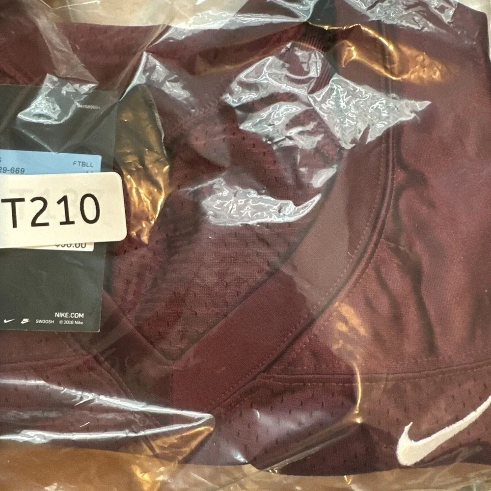 Nike Football Practice Jersey Vapor Mesh Burgundy Medium‎ Swoosh Athletic Shirt